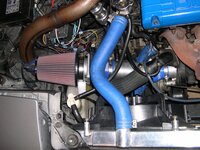 DSCN1469  GM MAF on custom Dejon intake pipe, engine bay.JPG